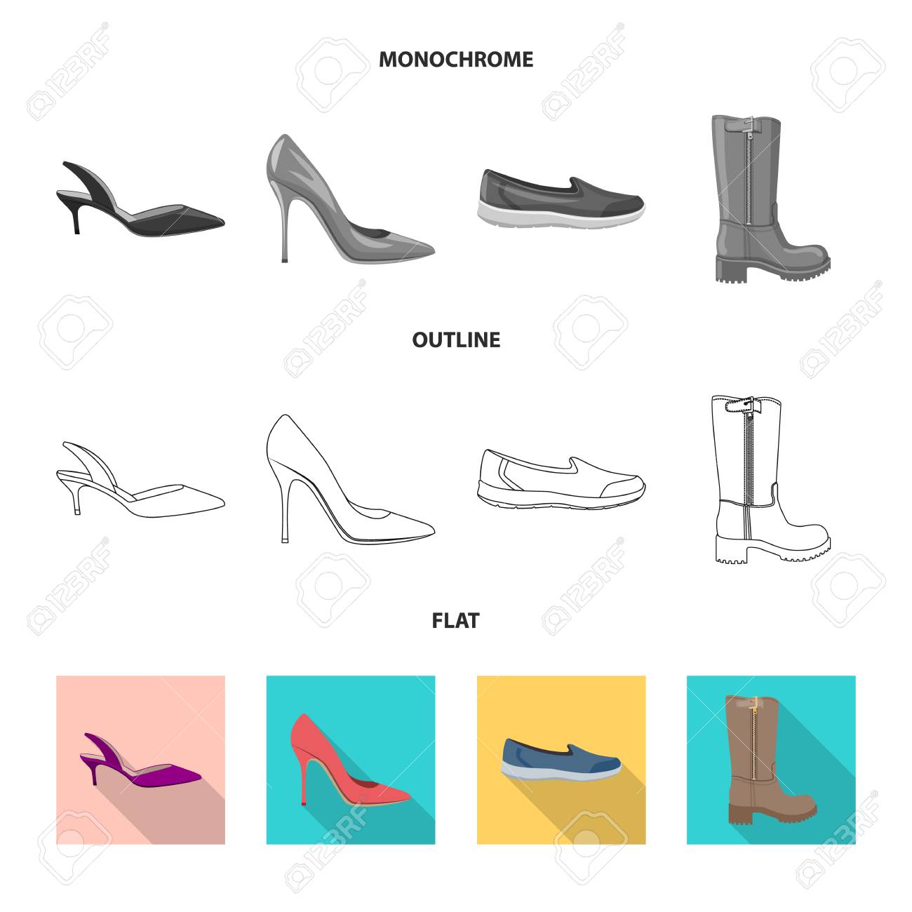 Elegante, chinelos Clipart Elegante, chinelos Clipart