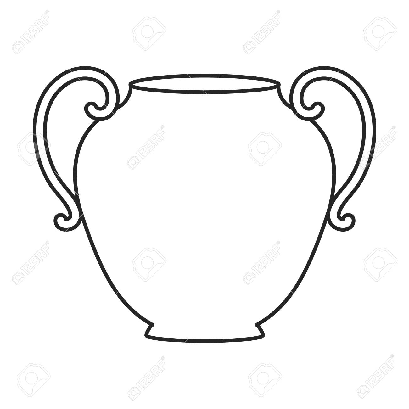 Flower Vase Vector Icon.Outline Vector Logo Isolated On White Background Flower  Vase . Royalty Free SVG, Cliparts, Vectors, and Stock Illustration. Image  140950799., image size:1300x1300
