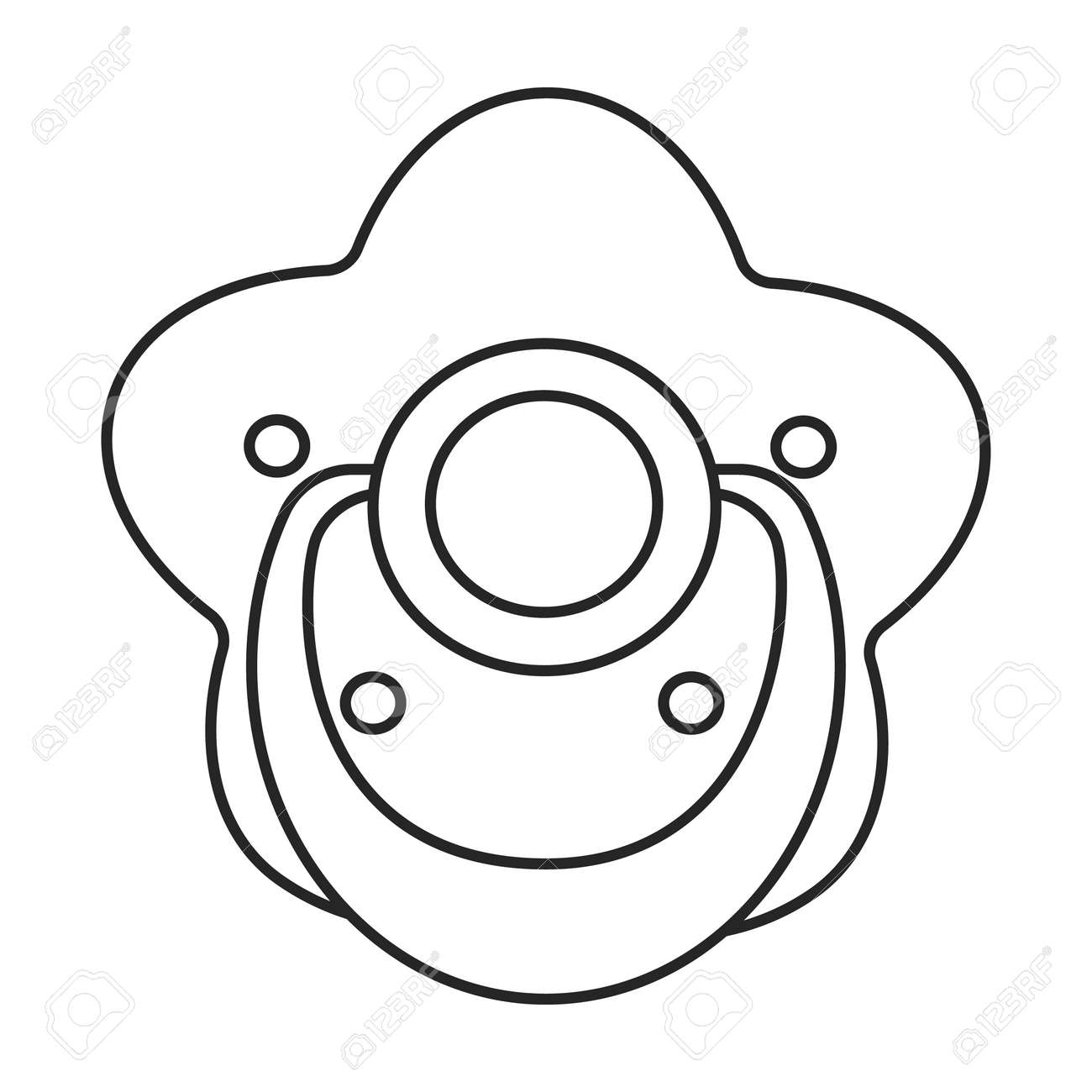 Dummy pacifier vector outline icon. Vector illustration baby on white background. Isolated outline illustration icon of baby dummy pacifier. - 167978034 Dummy pacifier vector outline icon. Vector illustration baby on white background. Isolated outline illustration icon of baby dummy pacifier. - 167978034