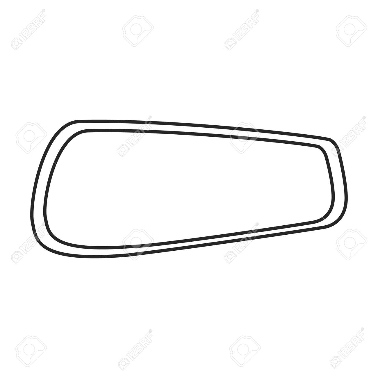 Mirror rear view car, vector outline icon. Vector illustration auto rearview on white background. Isolated outline illustration icon of mirror rear view. - 168841068 Mirror rear view car, vector outline icon. Vector illustration auto rearview on white background. Isolated outline illustration icon of mirror rear view. - 168841068