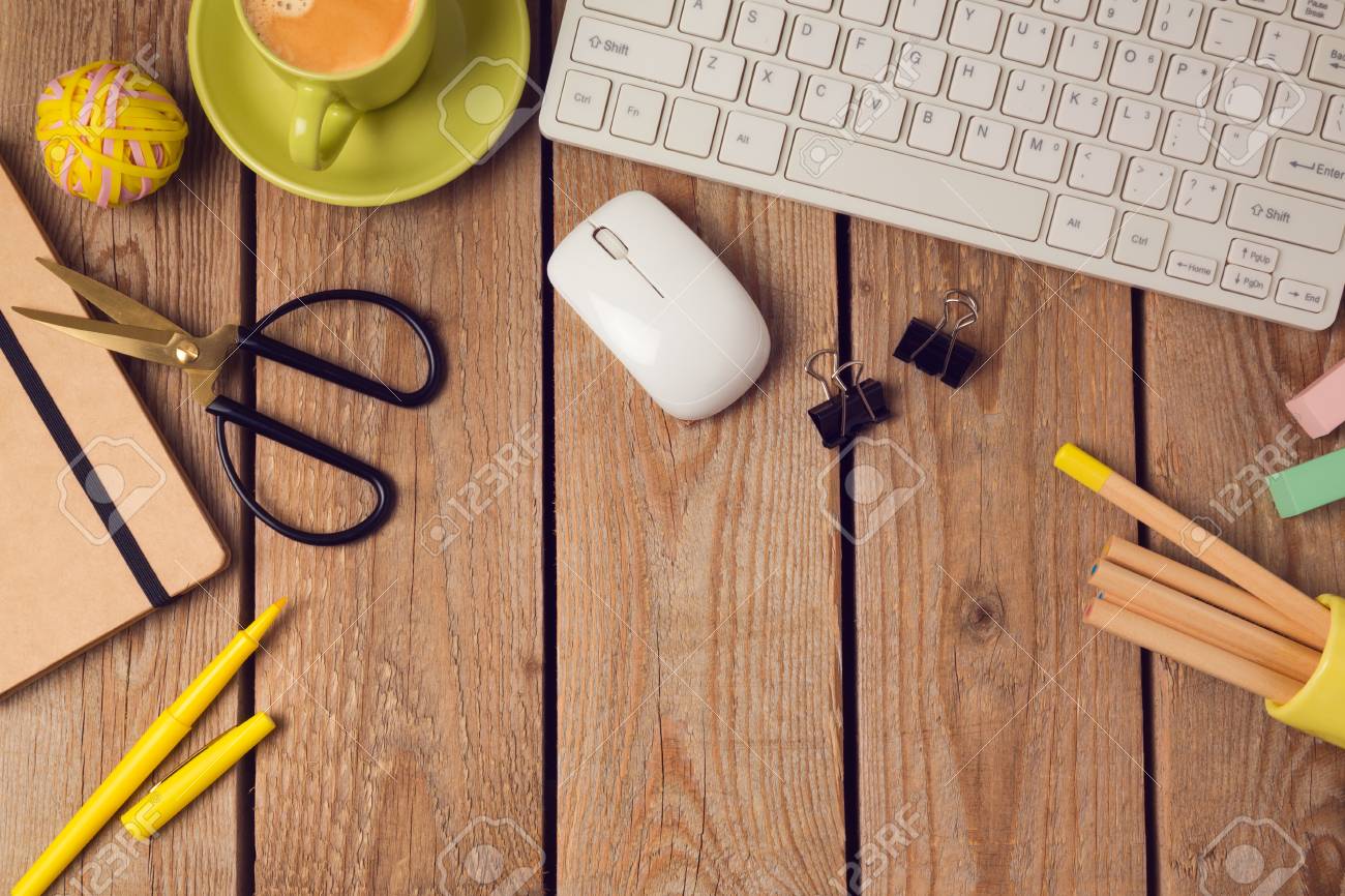 Office Table Background With Coffee Cup Pencils And Computer Stock Photo Picture And Royalty Free Image Image Office Table Background With Coffee Cup Pencils And Computer Stock Photo Picture And Royalty Free Image Image