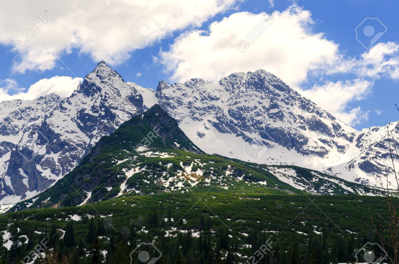Spring Mountain Landscape Snowy Rocky Peaks In High Tatra Mountains Poland Stock Photo Picture And Royalty Free Image Image Spring Mountain Landscape Snowy Rocky Peaks In High Tatra Mountains Poland Stock Photo Picture And Royalty Free Image Image