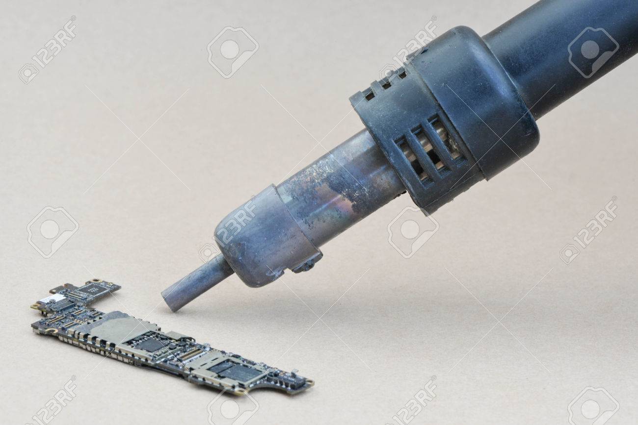 Hot Air Gun Blower Heat Gun Blower And Electronic Circuit Stock Photo Picture And Royalty Free Image Image