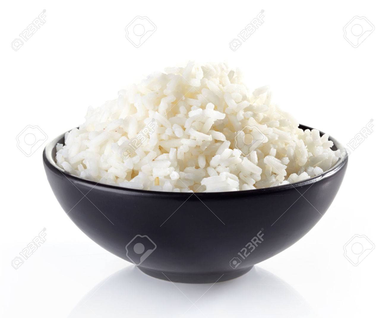 Bowl Of Boiled Rice On A White Background Stock Photo Picture And Royalty Free Image Image