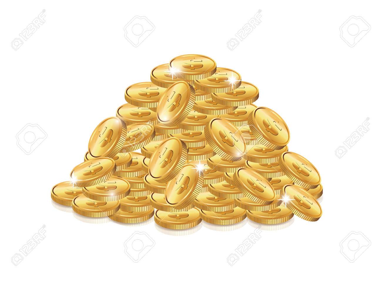 コインがたくさんのイラスト素材・ベクター Image 22575716