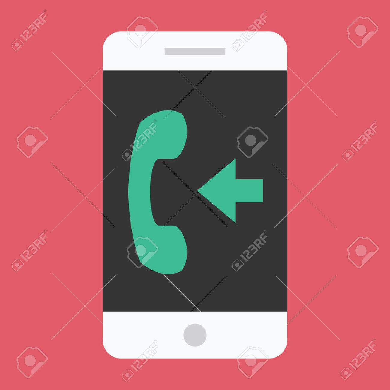 벡터 스마트 폰 수신 전화 아이콘 로열티 무료 사진, 그림, 이미지 그리고 스톡포토그래피. Image 26567735