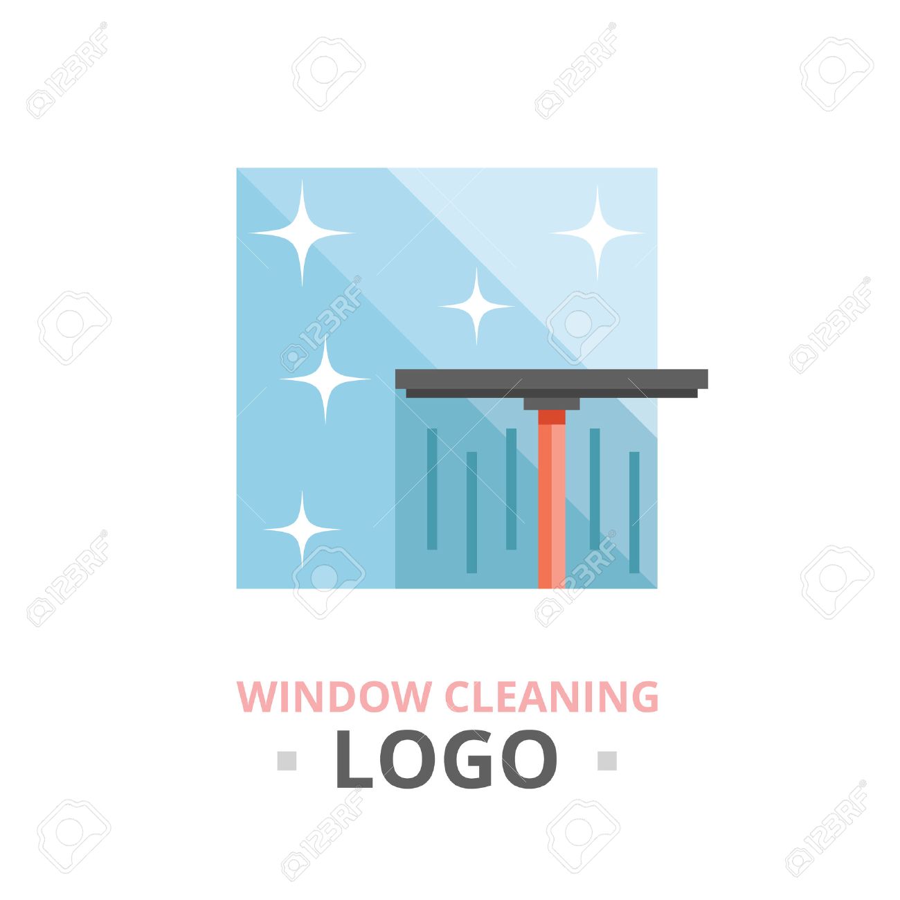 window cleaning logo concept royalty free cliparts vectors and window cleaning logo design