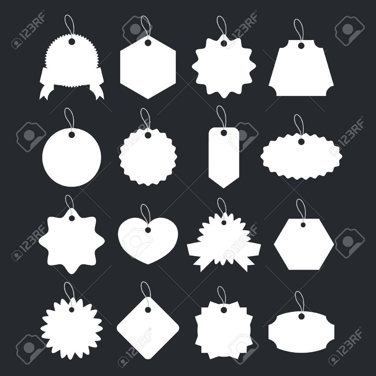 Weiss Preisschilder Mit Verknotet Seile Leere Geschenk Etiketten Verkauf Etiketten Geschenkkarten Set Lizenzfrei Nutzbare Vektorgrafiken Clip Arts Illustrationen Image