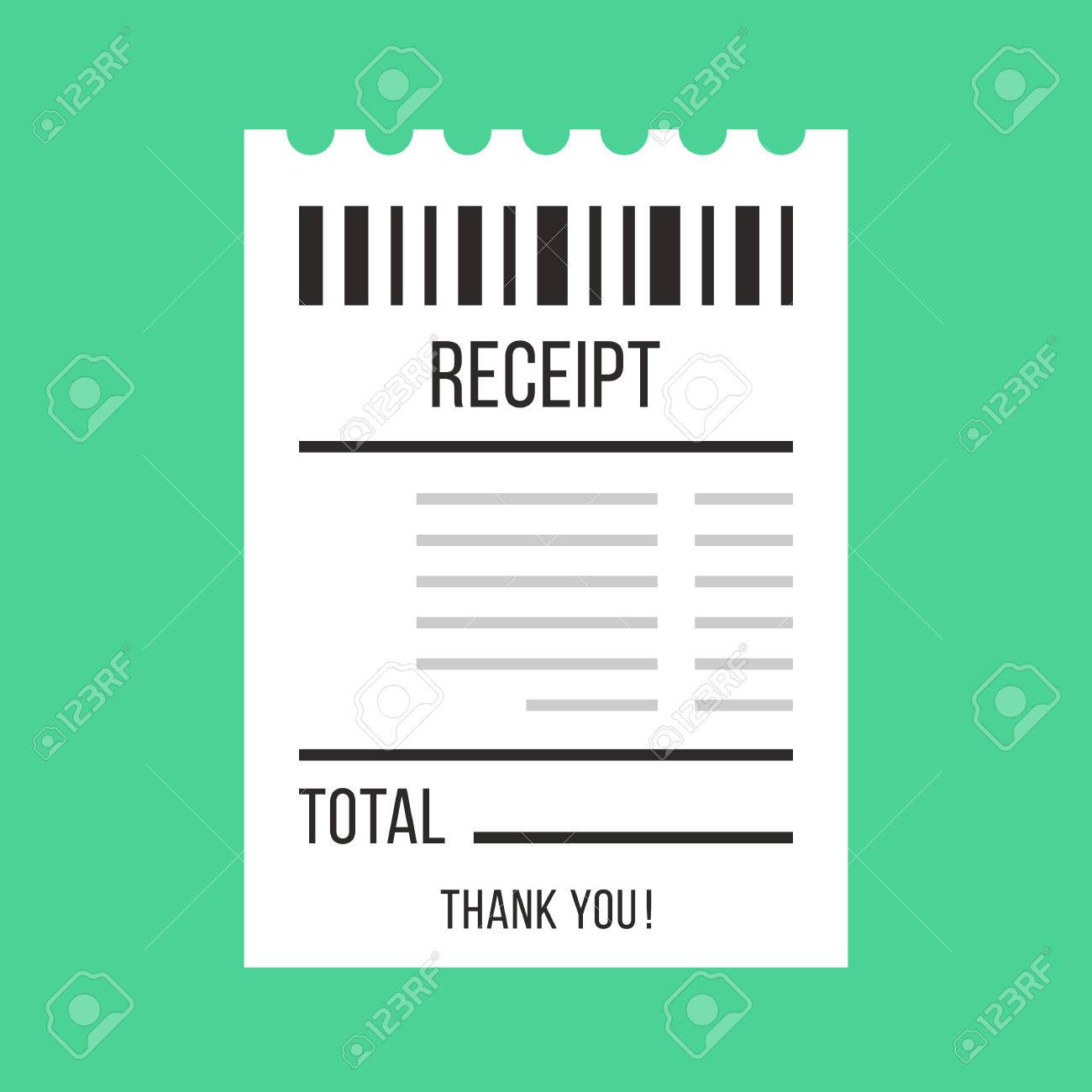 recibo de venta del vector papel atm bill cafetería o restaurante