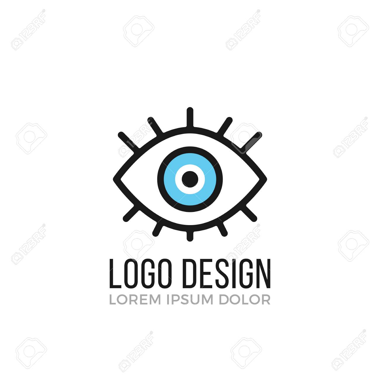 eye logo design concept eye icon vector logo royalty free cliparts