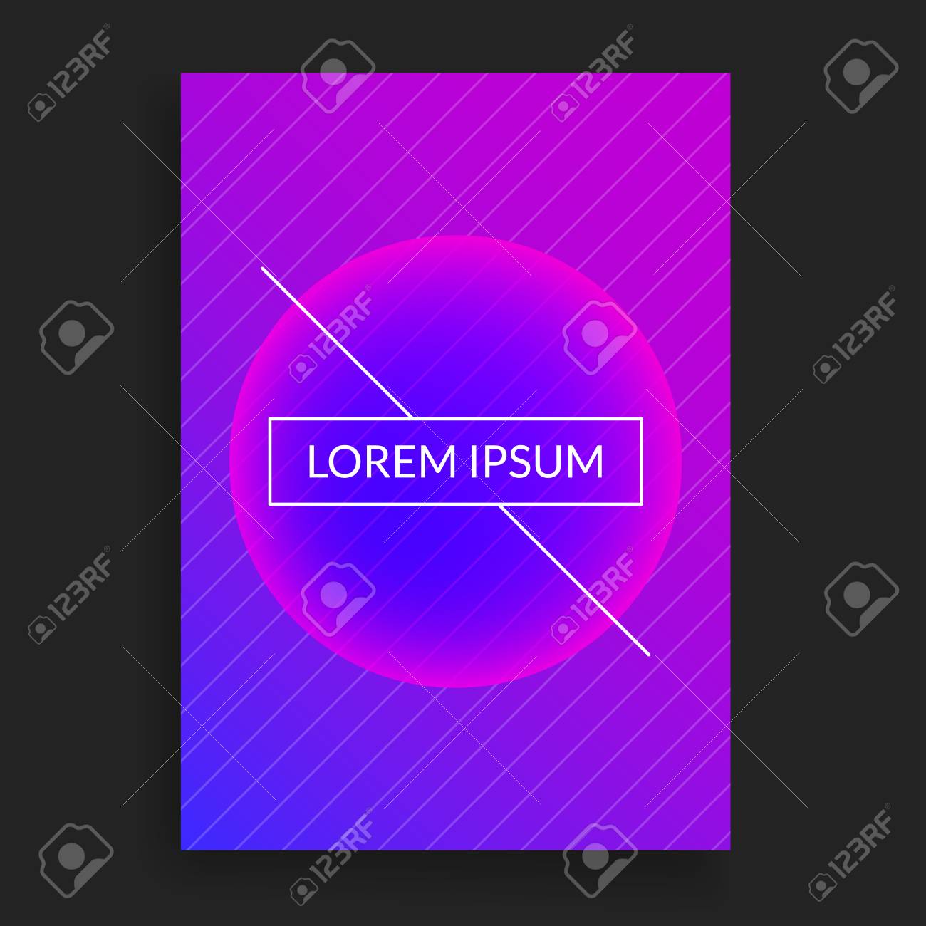 placard template modern cover design with diagonal line pattern placard template