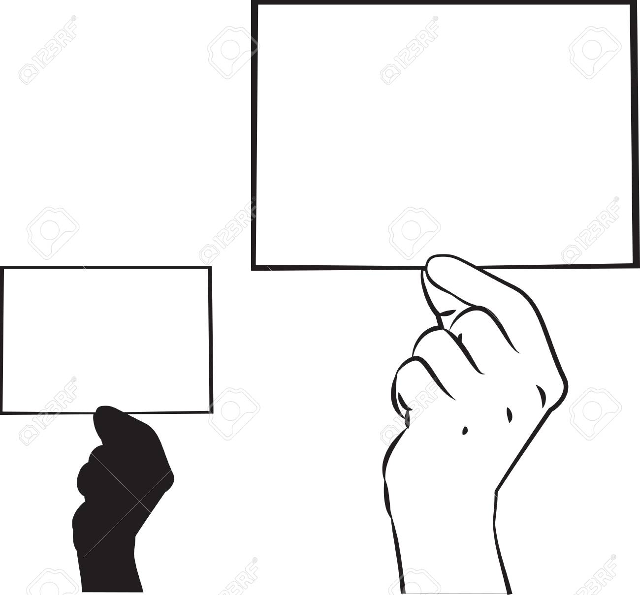 空白の名刺を示す手のイラストが記載されています のイラスト素材 ベクタ Image 空白の名刺を示す手のイラストが記載されています のイラスト素材 ベクタ Image