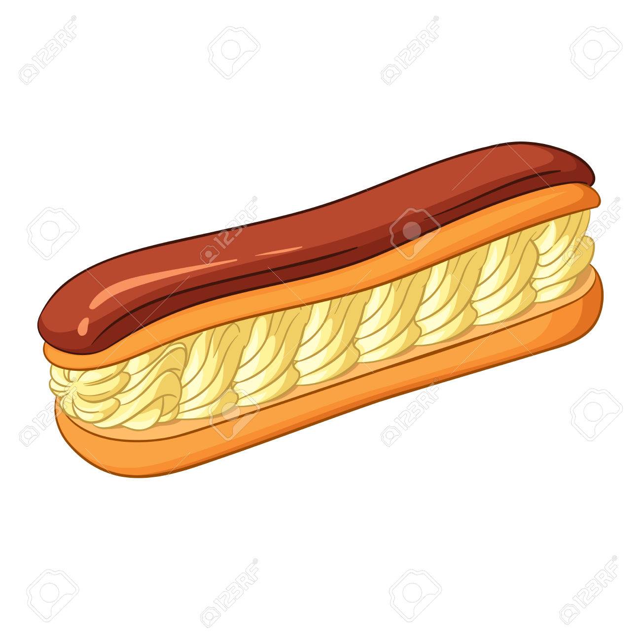 Eclair Patisserie Fourree Avec Une Creme Et Surmonte D Un Glacage
