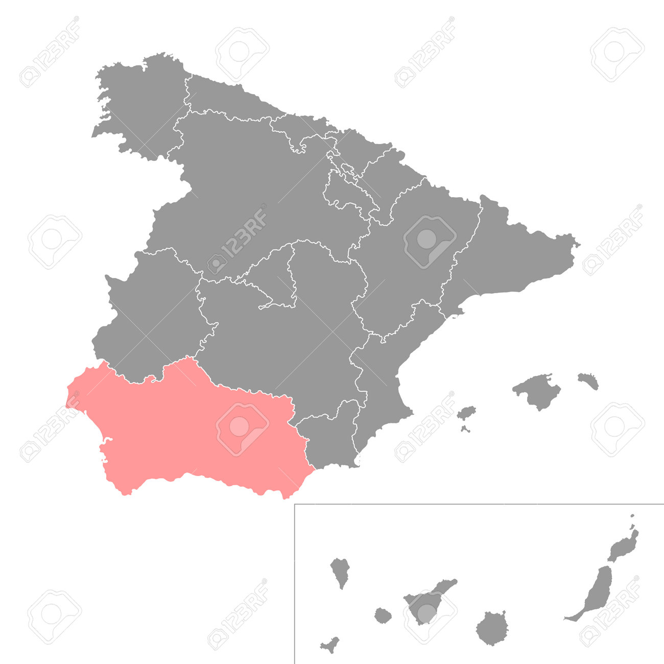 Ilustração do mapa de espanha