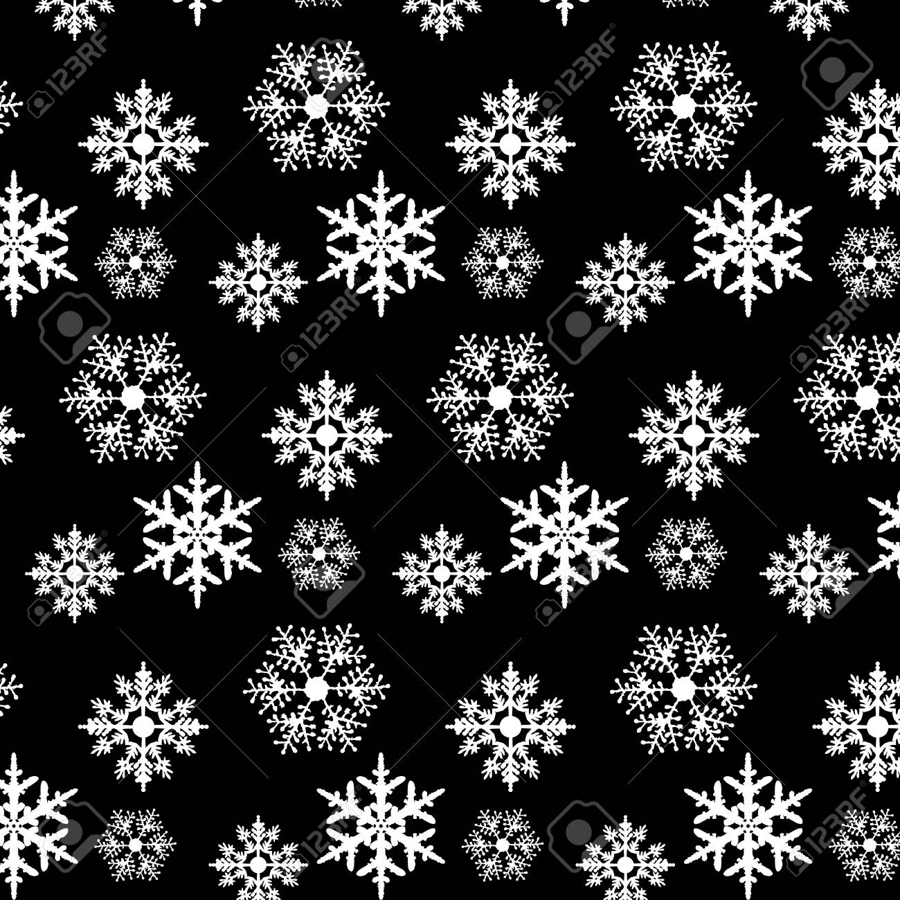 黒と白の雪の結晶パターン グラフィック のイラスト素材 ベクタ Image