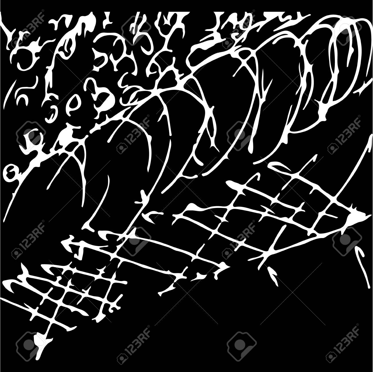 手描きの縞模様 黒と白 デザイン要素の描画ストローク ゲルのペンの効果 のイラスト素材 ベクタ Image