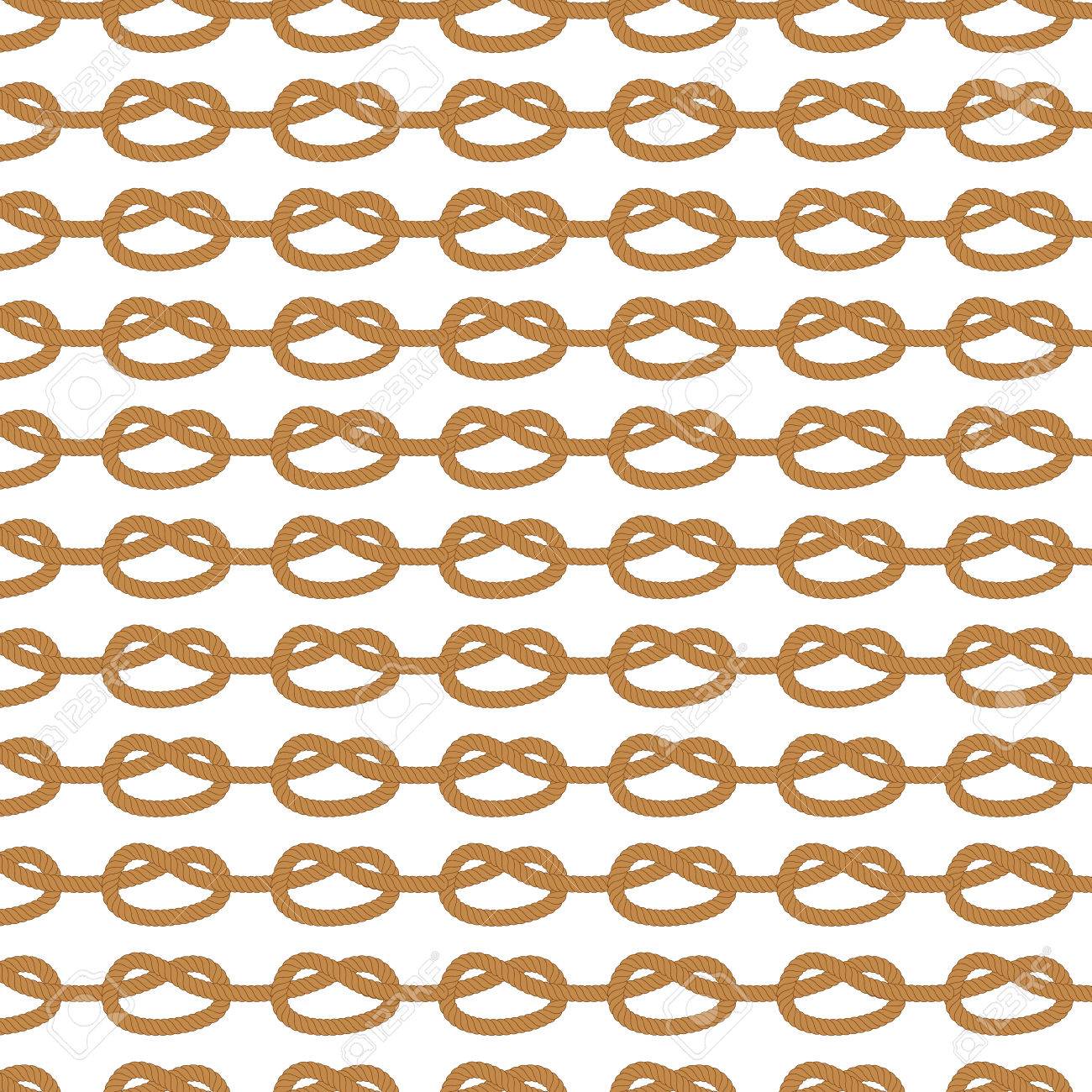 シームレスな航海ロープ模様 白輪の飾りと無限の海軍イラスト のイラスト素材 ベクタ Image