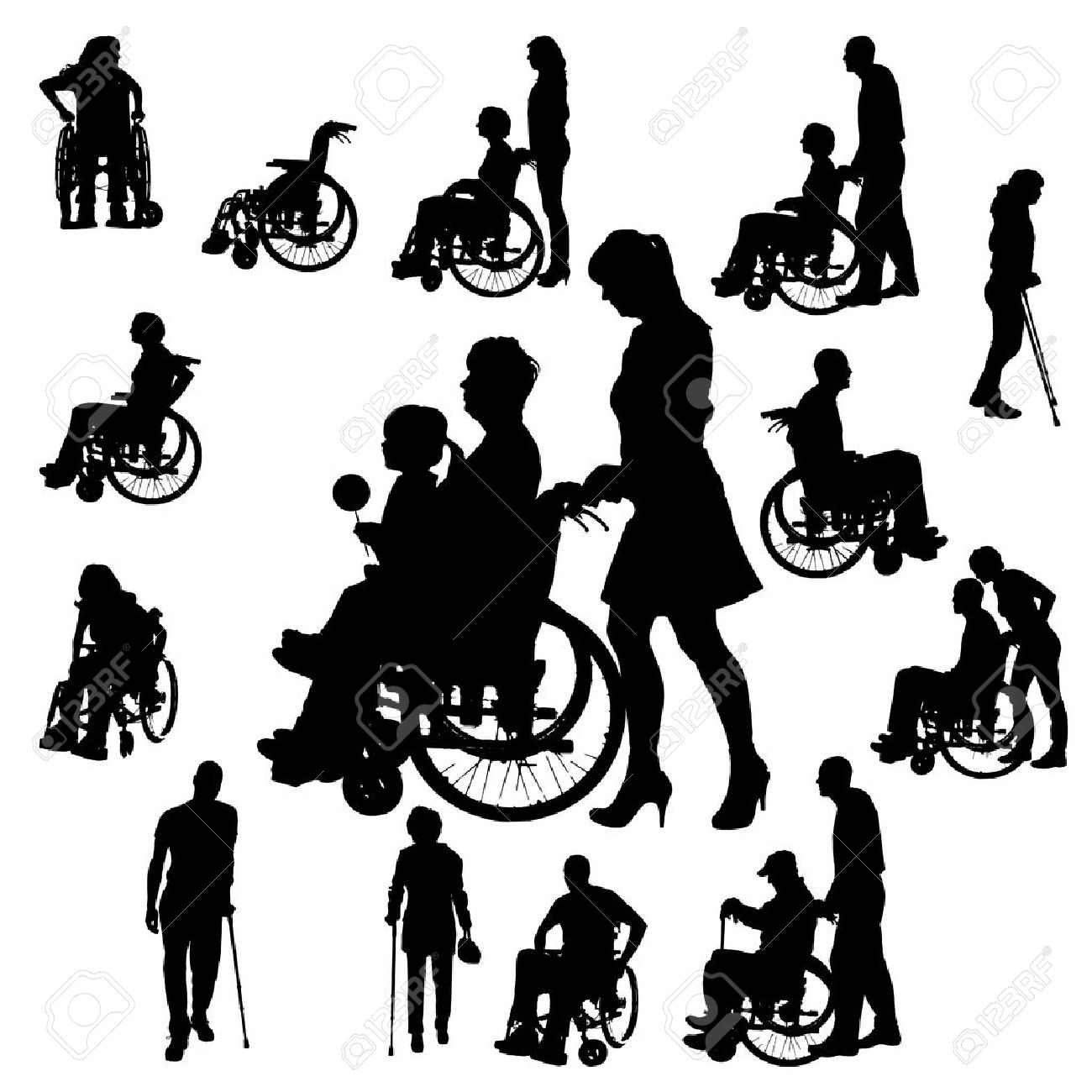 Vector Silhouettes Of People In A Wheelchair On A White Background Royalty Free Cliparts Vectors And Stock Illustration Image Vector Silhouettes Of People In A Wheelchair On A White Background Royalty Free Cliparts Vectors And Stock Illustration Image