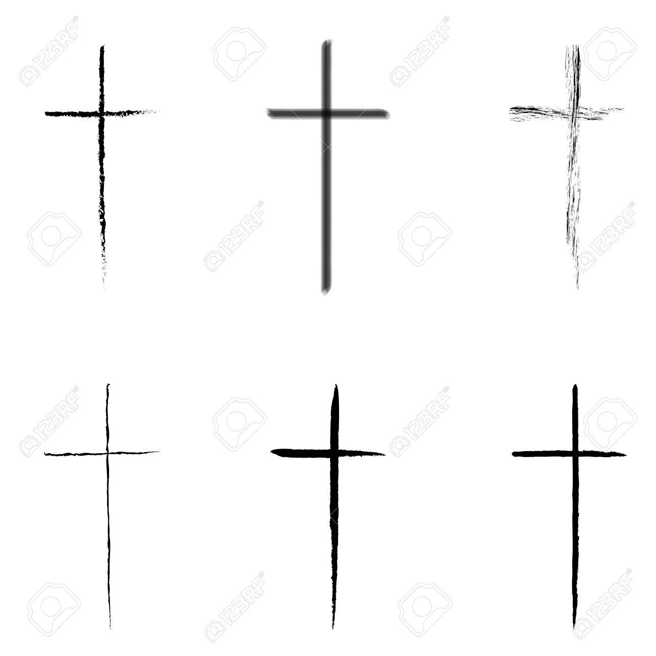 Different Types Of Crucifix On White Background Royalty Free Svg Cliparts Vectors And Stock Illustration Image