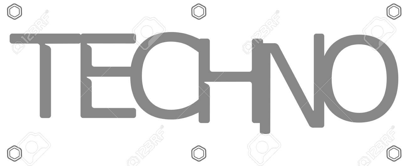 vector illustration logo technic with bolts on white background
