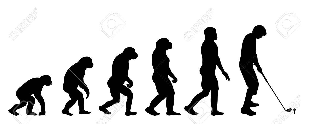Vector Silhouette De L Evolution De L Homme Clip Art Libres De Droits Vecteurs Et Illustration Image