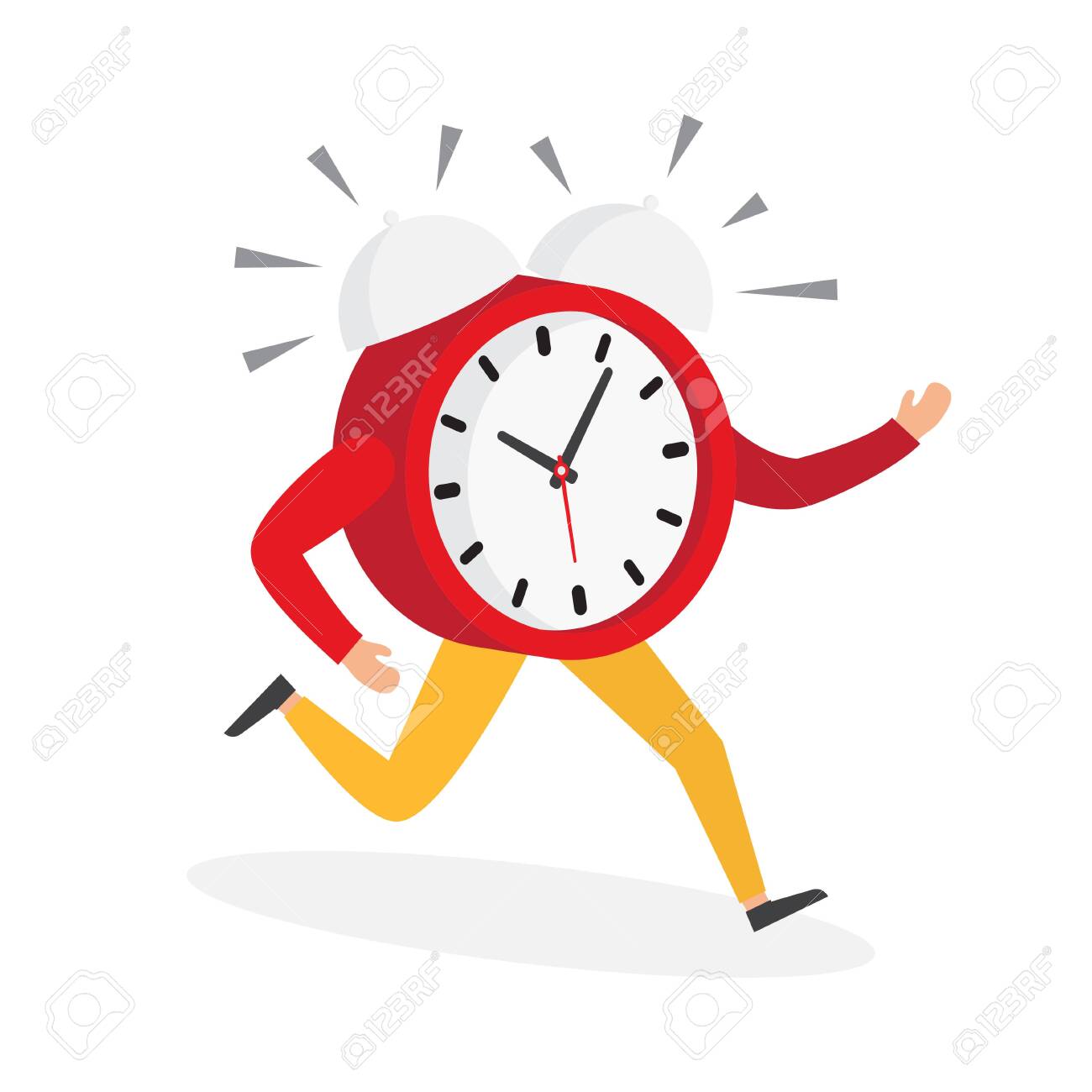 Premium Vector  Cartoon alarm clock isolated on white