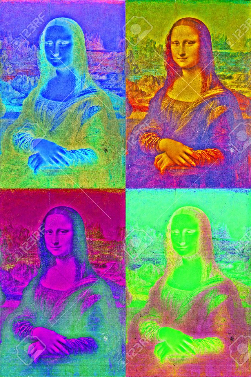 Mona Lisa Dans Un Style Pop Art Andy Warhol Inspiree Banque D Images Et Photos Libres De Droits Image