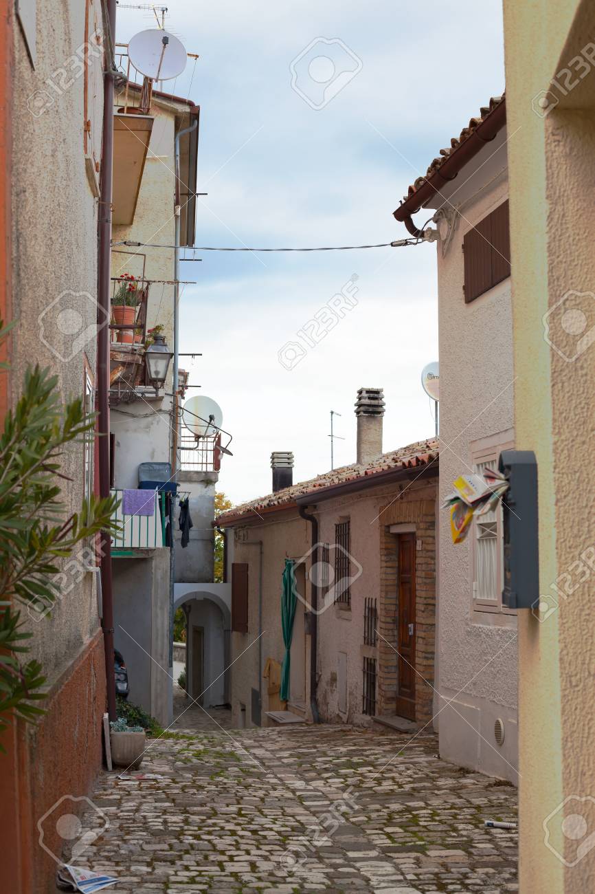 Old little italian street. Beautiful view. Background. - 93791610 Old little italian street. Beautiful view. Background. - 93791610