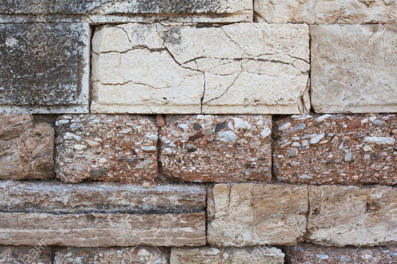 View of the stone wall of the fortress close-up, background texture. - 97768988 View of the stone wall of the fortress close-up, background texture. - 97768988