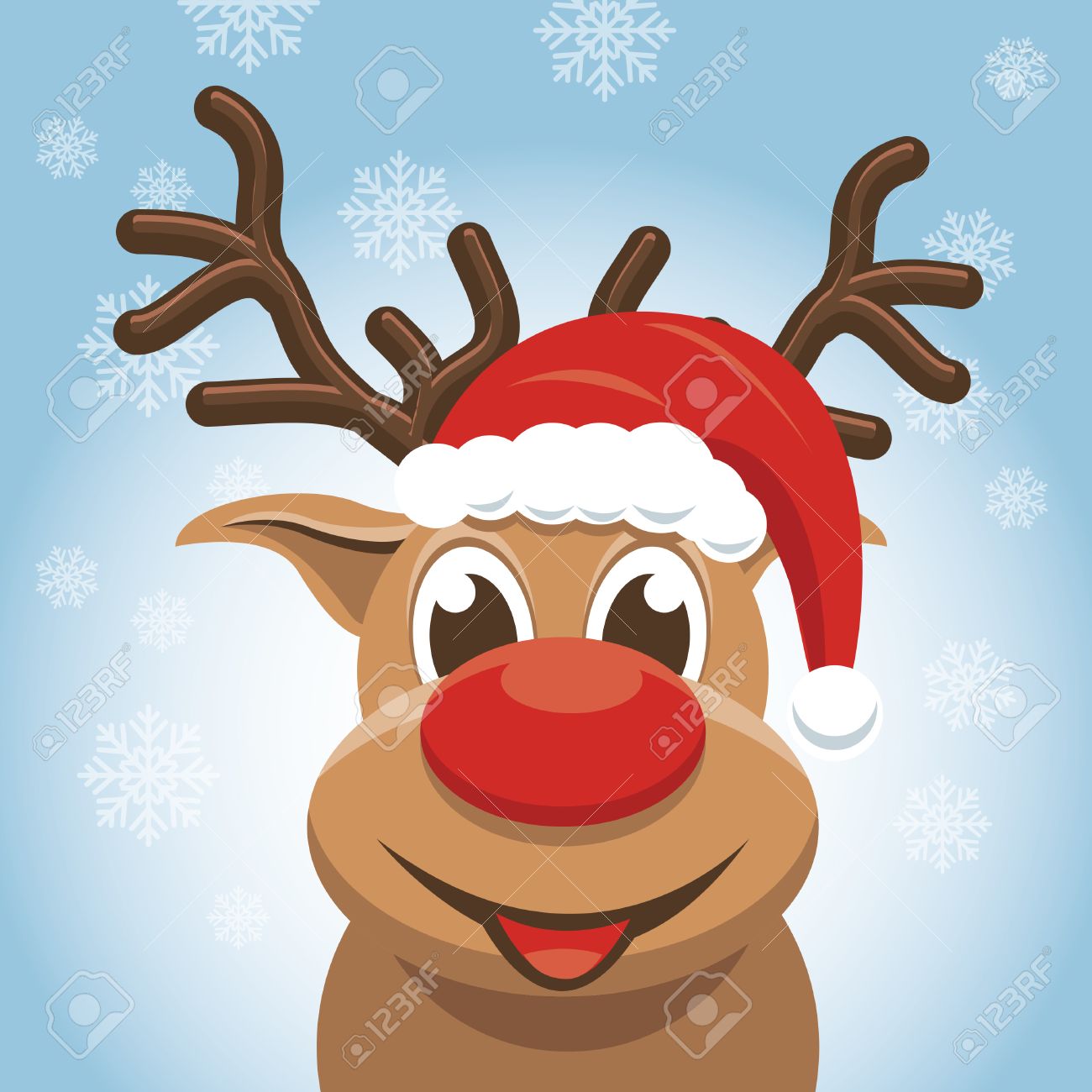 クリスマスのトナカイのルドルフの赤い のイラスト素材 ベクタ Image クリスマスのトナカイのルドルフの赤い のイラスト素材 ベクタ Image