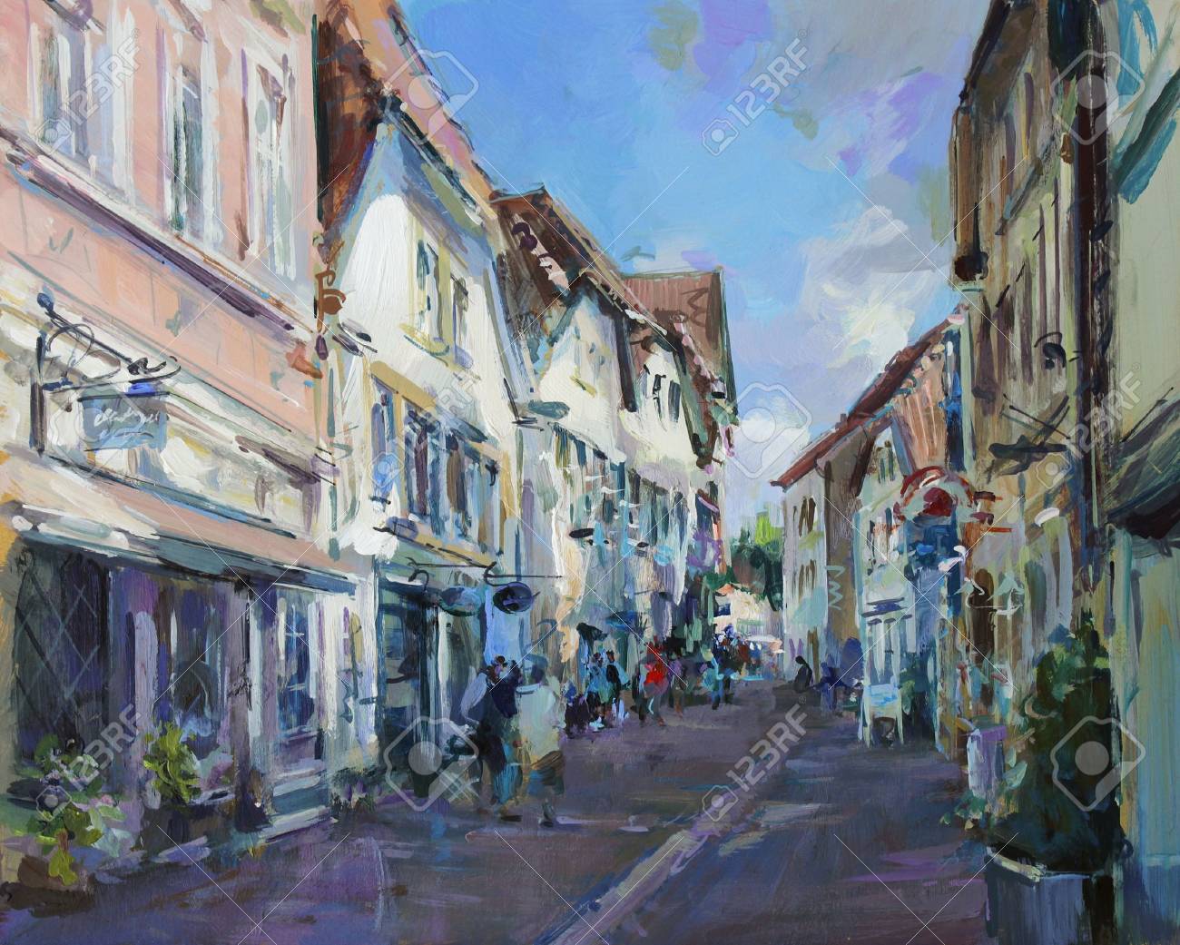 セール・キャンペーン 夕映えの春】アクリル画 （風景画の作品