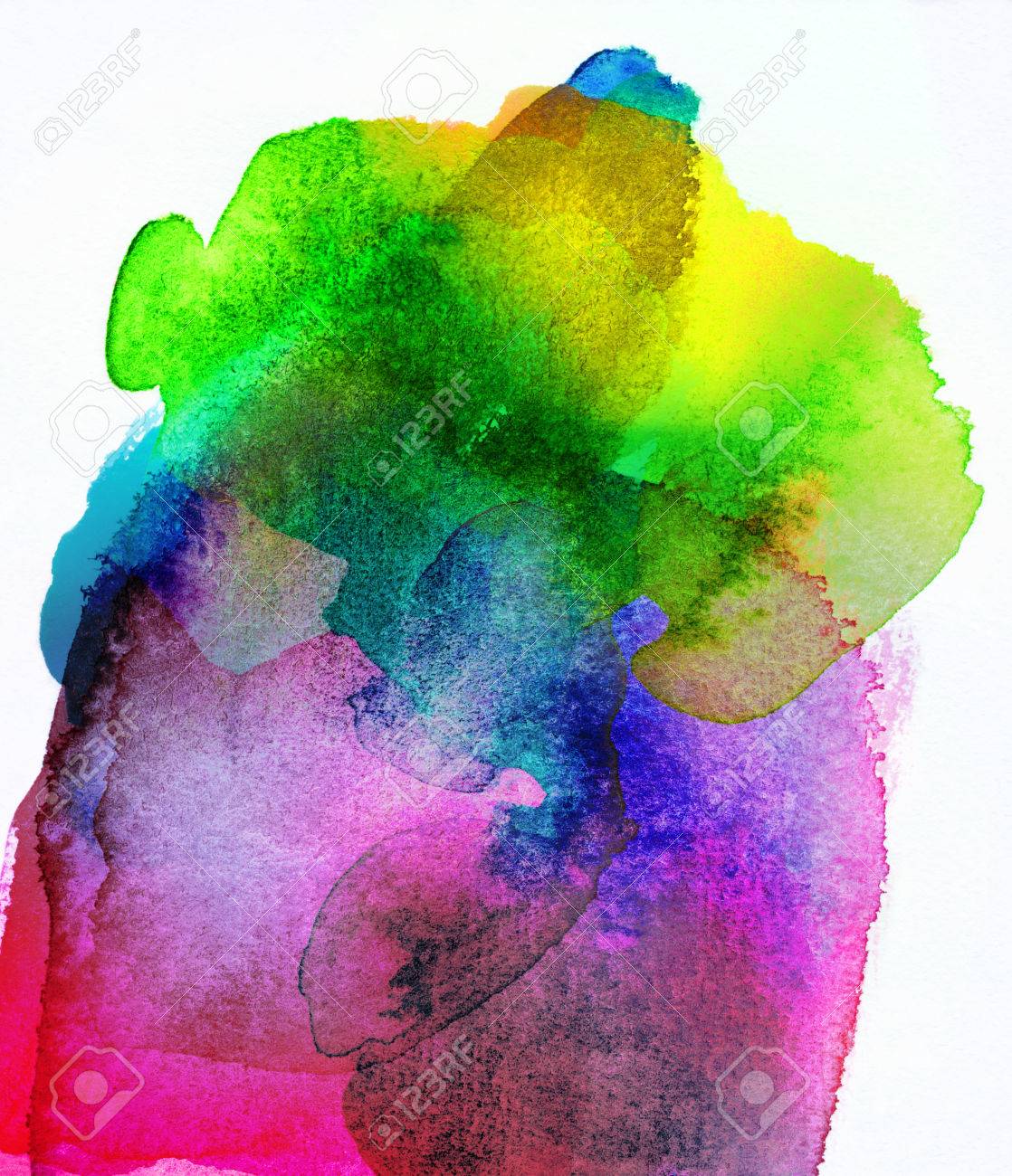 水彩 抽象画 虹色の絵 幾何学図形 アブストラクト 190eddd2792d10f4263c0cf93e462c