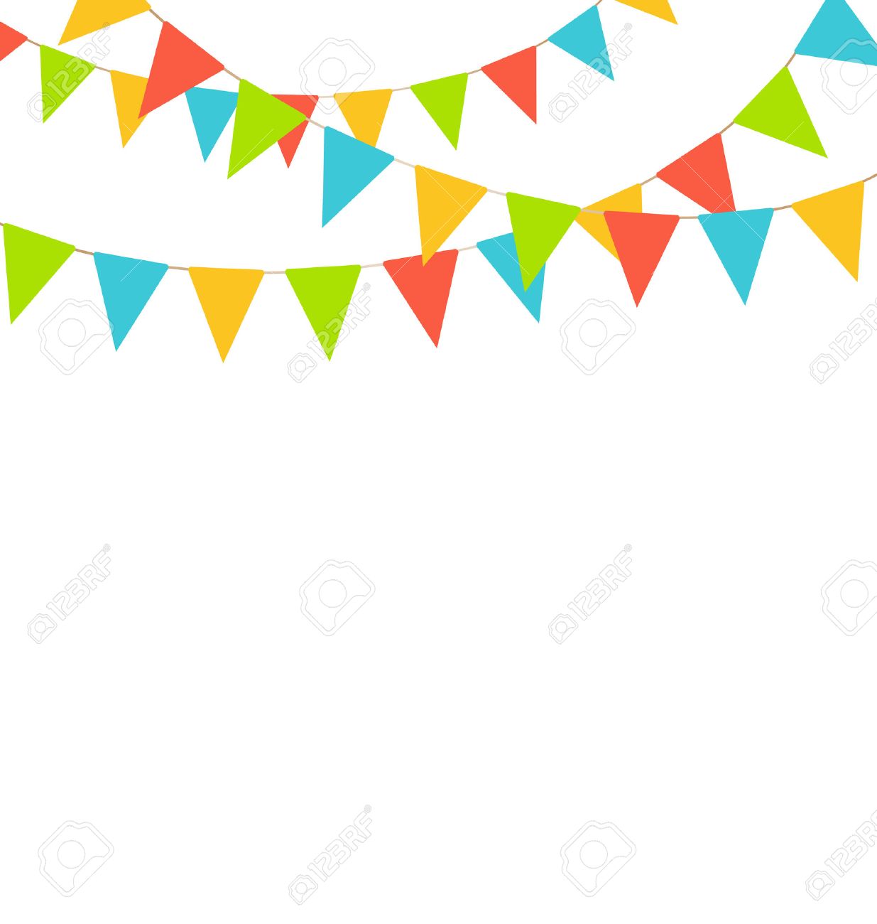 Mehrfarbige Helle Ammern Fahnen Girlanden Isoliert Auf Weissem Hintergrund Lizenzfrei Nutzbare Vektorgrafiken Clip Arts Illustrationen Image 40319452