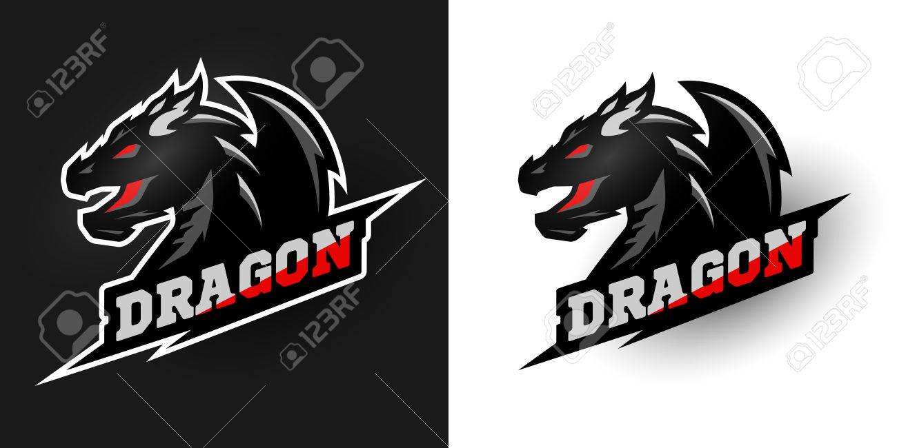 logo dragon sporty style two options stock photo picture and logo dragon