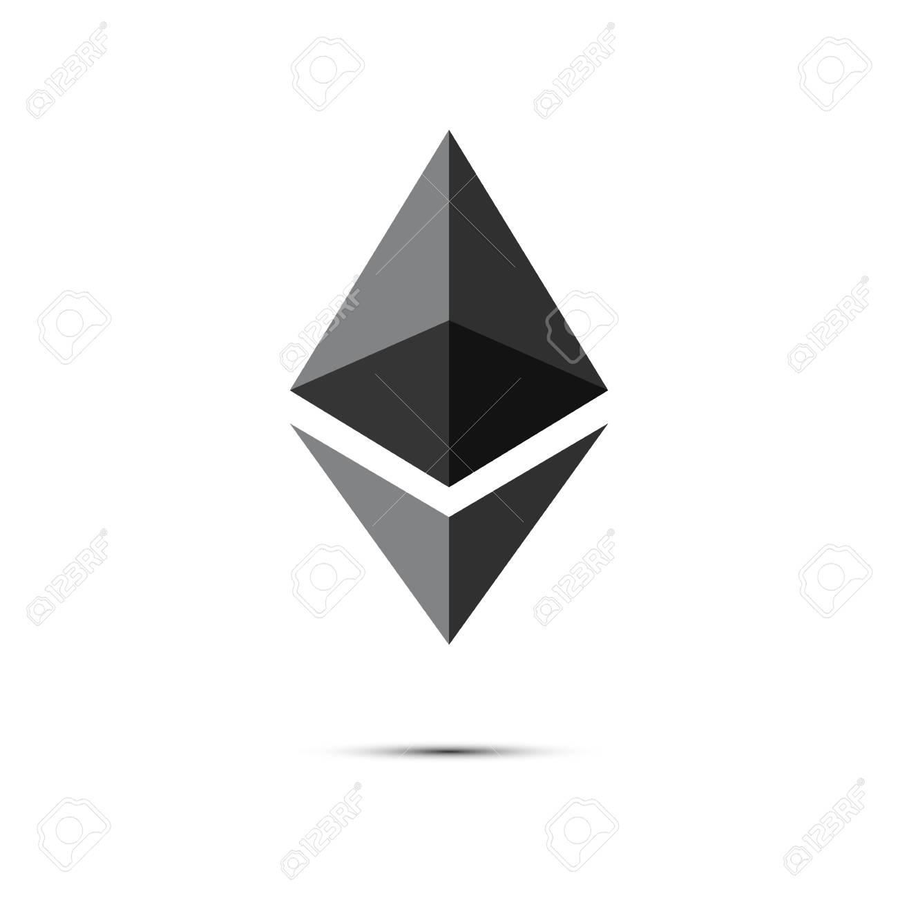 イーサリアム.暗号通貨の Ethereum ロゴ。暗号現代貨幣のイラスト素材・ベクター Image 87802967