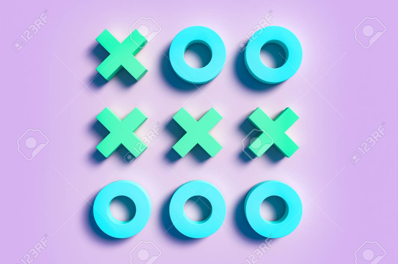 Pastel Colors Tic Tac Toe Creative Background Trending Colors Creative 3d Illustration Stock Photo Picture And Royalty Free Image Image 103905569