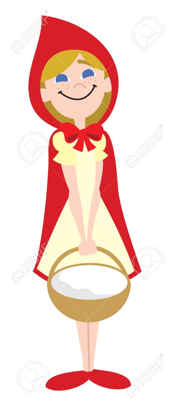 Little Red Riding Hood Isolated On White No Transparency And Gradients Used Royalty Free Cliparts Vectors And Stock Illustration Image