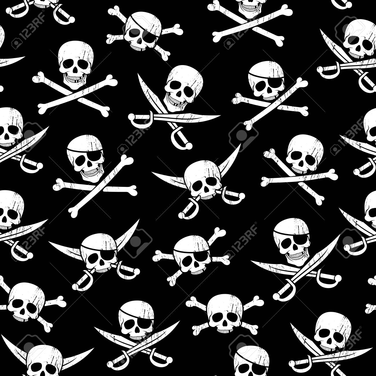 ジョリーロ ジャーでパターンをさまざまなバリエーションでシームレスな海賊 のイラスト素材 ベクタ Image