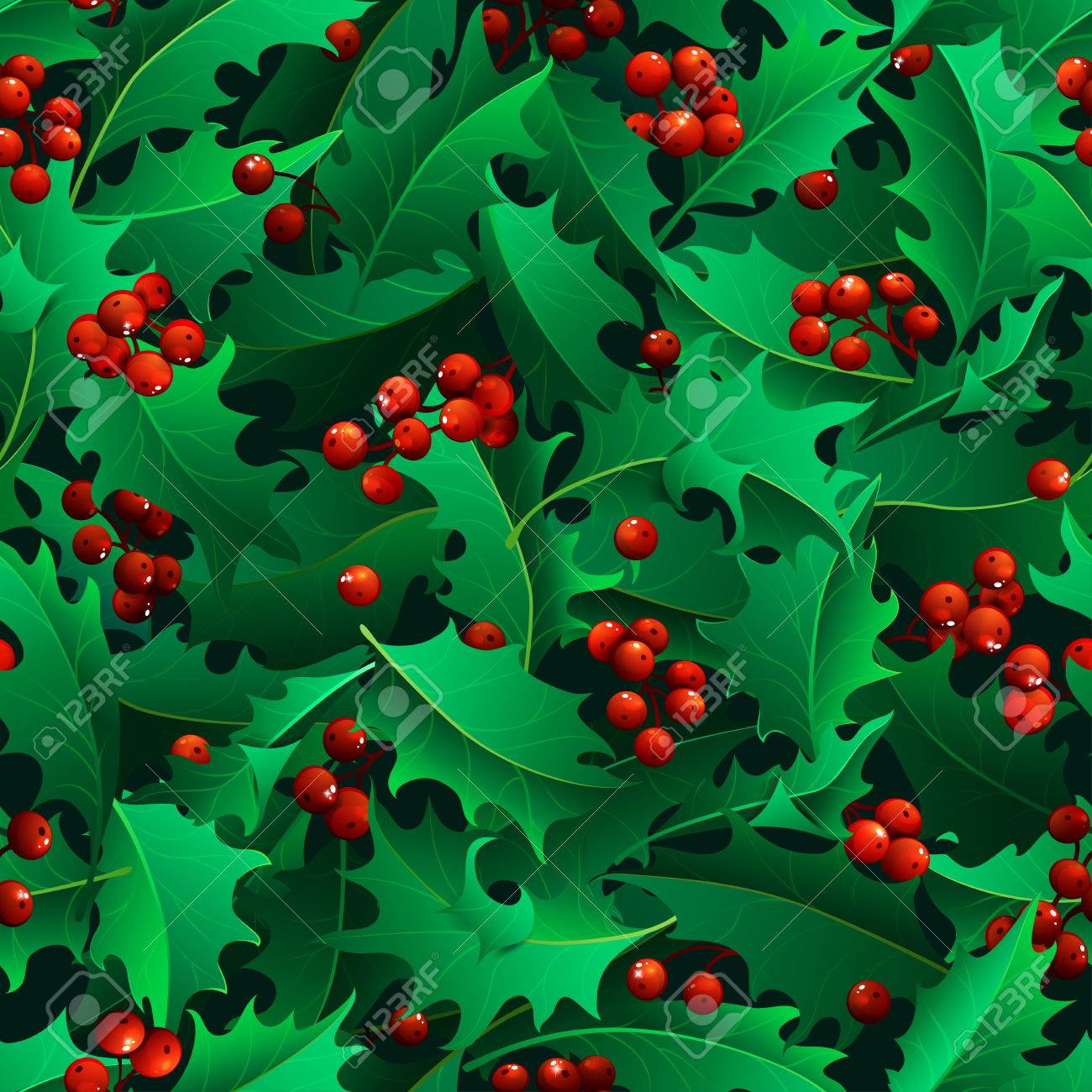Disegni Di Agrifoglio Per Natale.Vettoriale Natale Bacche Di Agrifoglio Seamless Decorazione Di Natale Tradizionale Sfondo Senza Confini Puo Essere Utilizzato Per Gli Sfondi Delle Pagine Web Sfondi Per Desktop Carte Da Imballaggio Invito E Complimenti