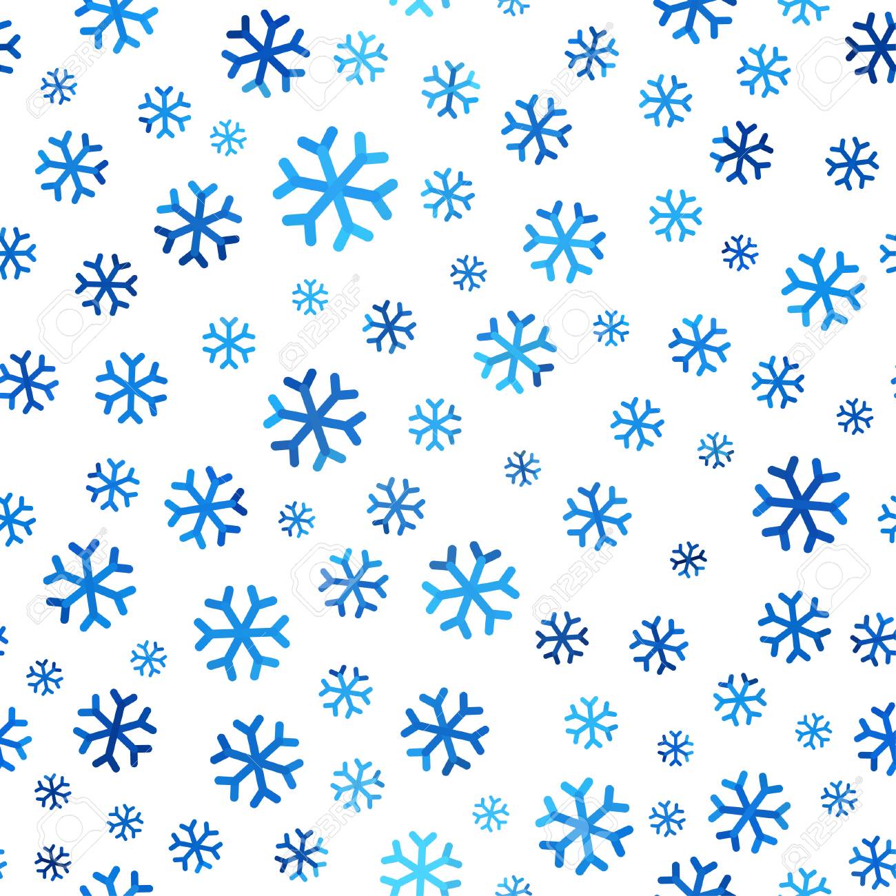 Vector Seamless Snowflake Pattern. Blue Snowflakes On White Background.  Winter Seamless Pattern. Royalty Free SVG, Cliparts, Vectors, and Stock  Illustration. Image 91182108.