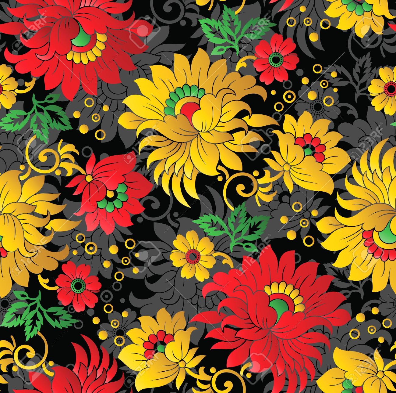 Seamless Fancy Floral Background Royalty Free Cliparts Vectors And Stock Illustration Image