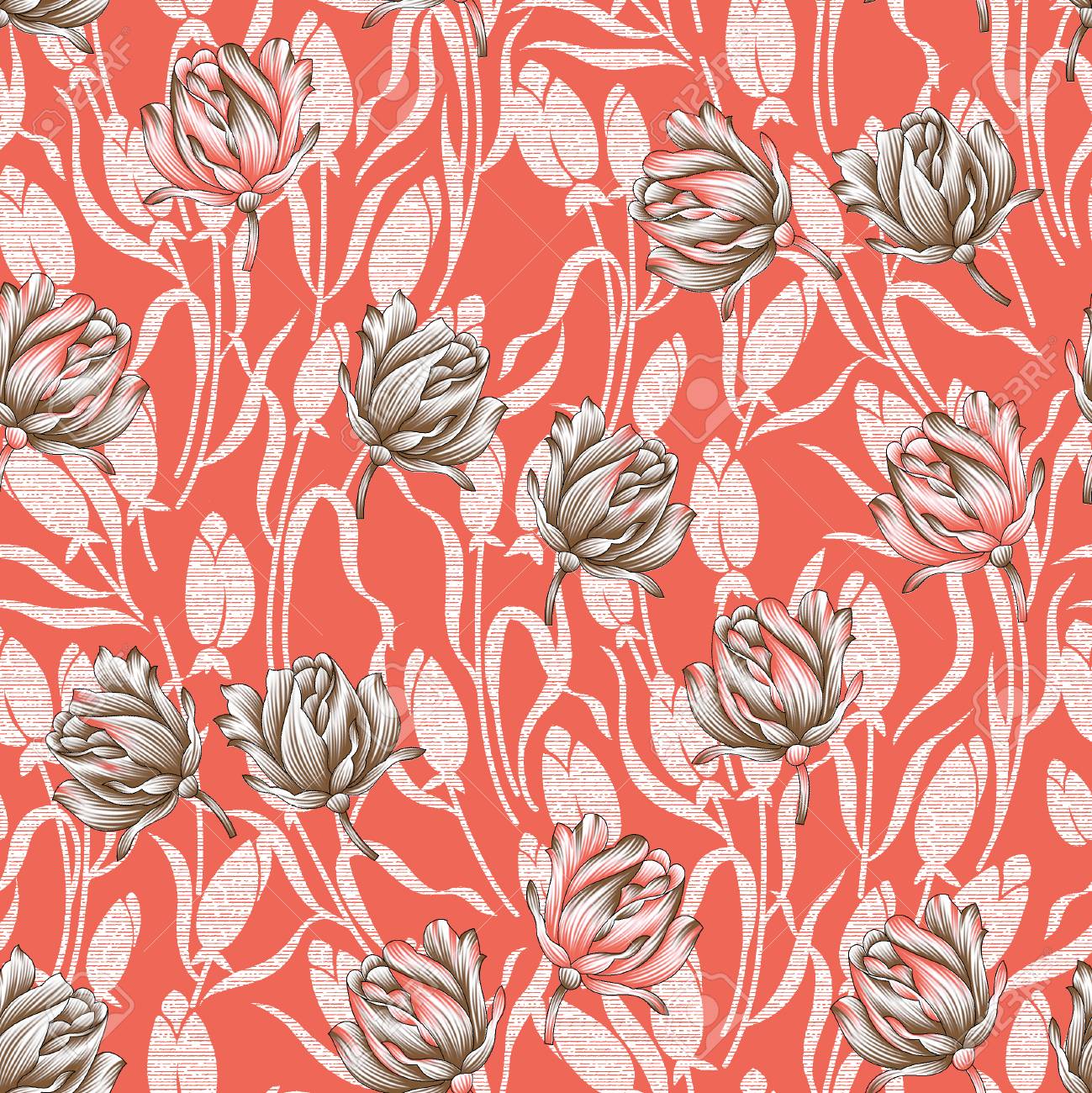 Floral Seamless Pattern For Textile Design Stock Photo Picture And Royalty Free Image Image 86942759