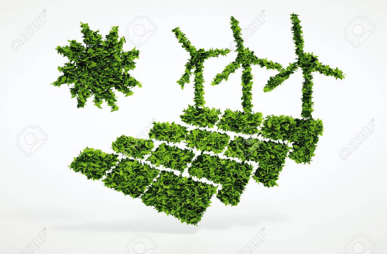 Isolated 3d render ecology sustainable energy concept with white background - 32343338 Isolated 3d render ecology sustainable energy concept with white background - 32343338