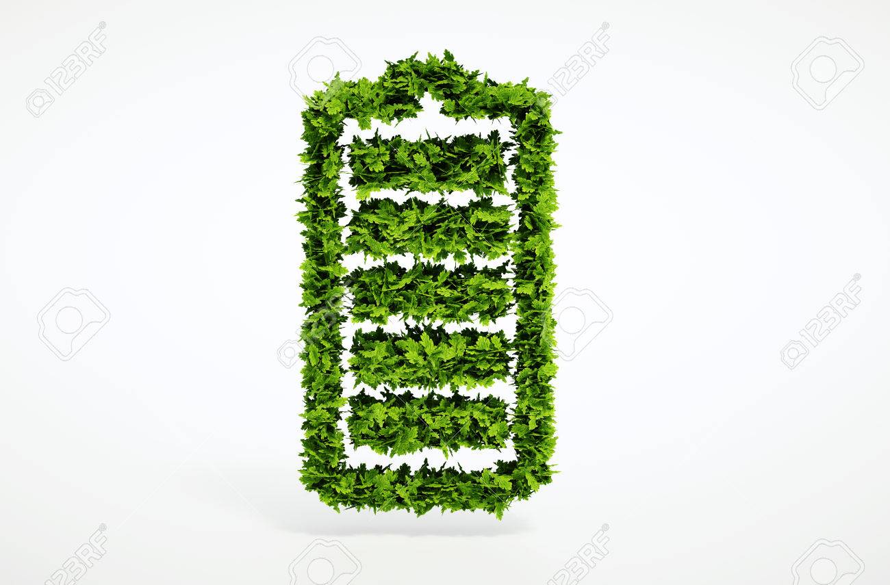 Isolated 3d render alternative ecology battery concept with white background - 32653060 Isolated 3d render alternative ecology battery concept with white background - 32653060