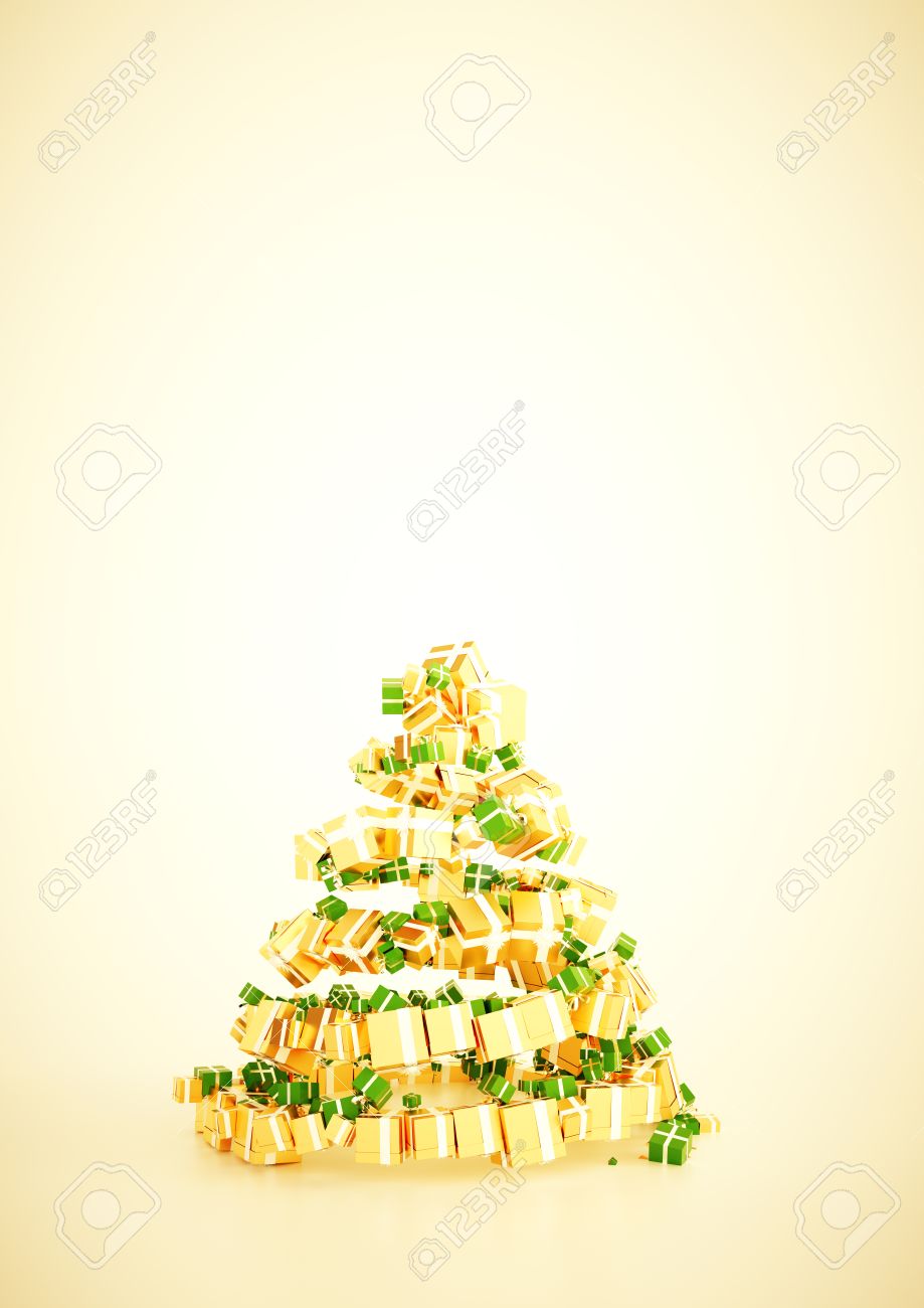 3d xmas gift christmas tree spiral shape concept a4 vertical christmas tree poster template