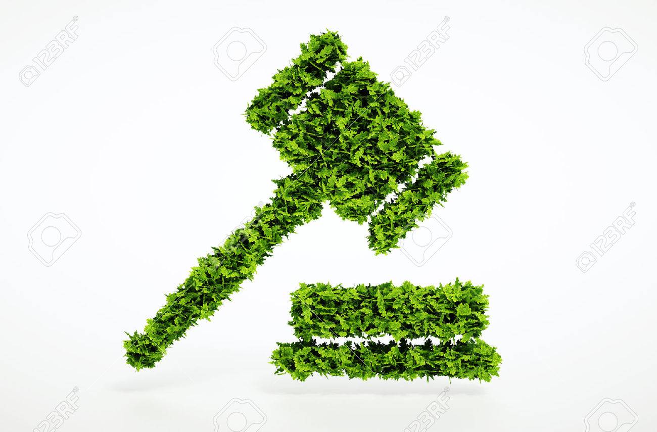 Isolated 3d render eco court symbol white background. - 37167921 Isolated 3d render eco court symbol white background. - 37167921