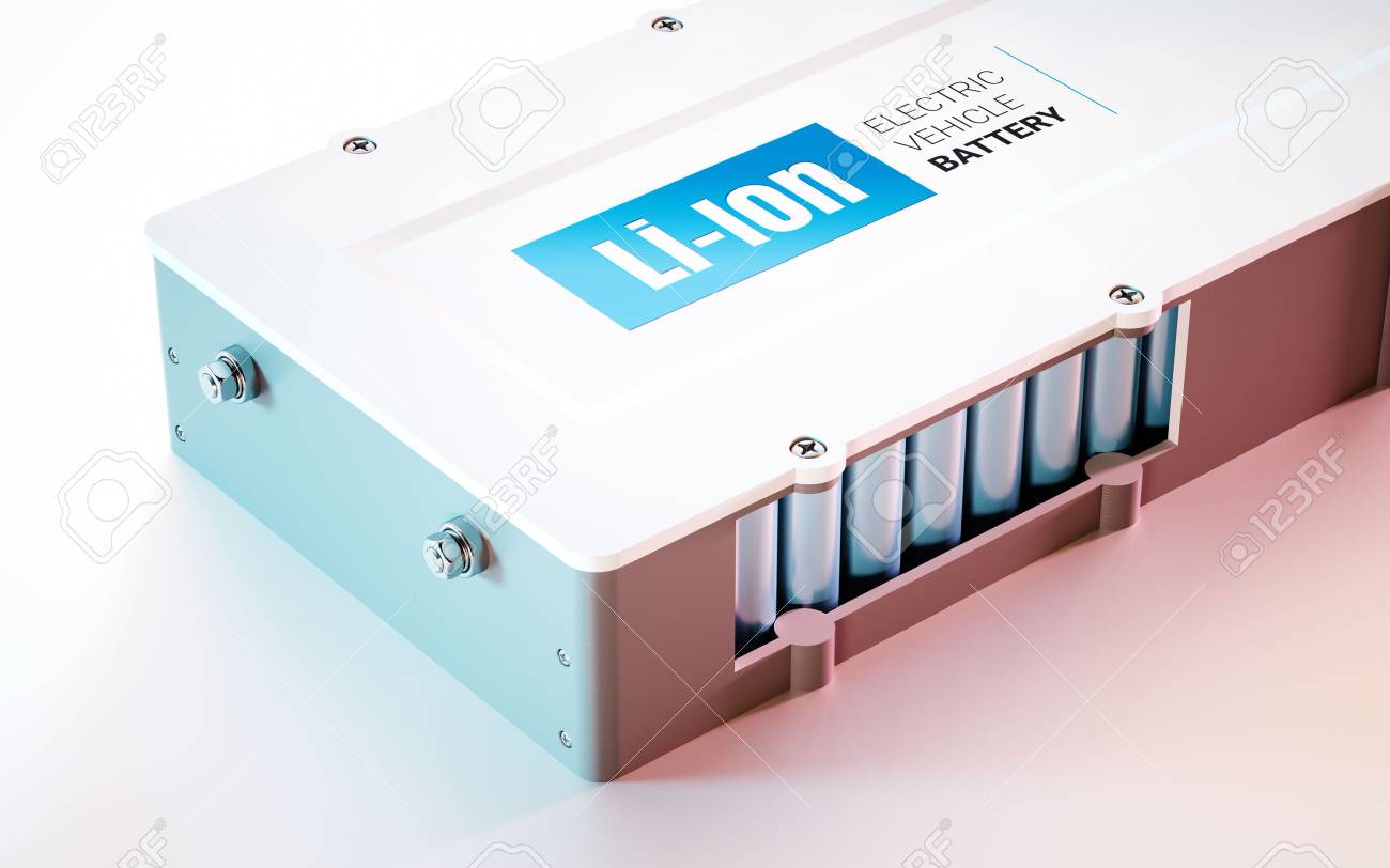 EV (electric vehicle) Li-Ion battery concept. Close up view. 3d rendering. - 89035523 EV (electric vehicle) Li-Ion battery concept. Close up view. 3d rendering. - 89035523