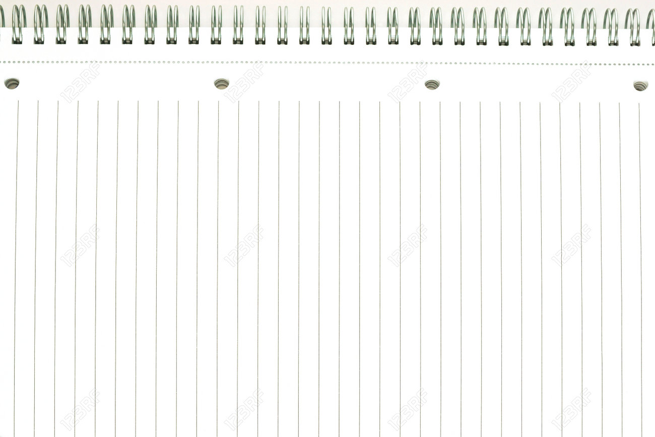 writing book or notebook leaf with lines for writing of the stock
