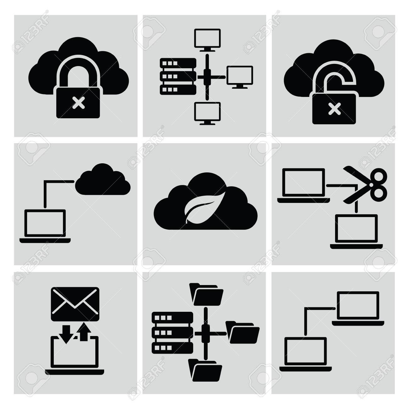 네트워크 연결 아이콘, 벡터 로열티 무료 사진, 그림, 이미지 그리고 스톡포토그래피. Image 27168452