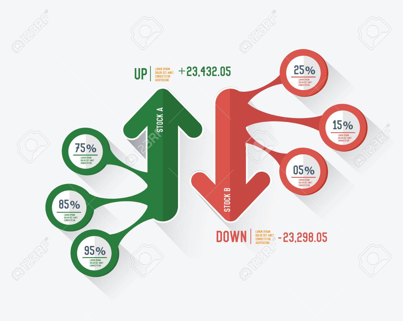 arrow infographic design on white background vector royalty free arrow infographic